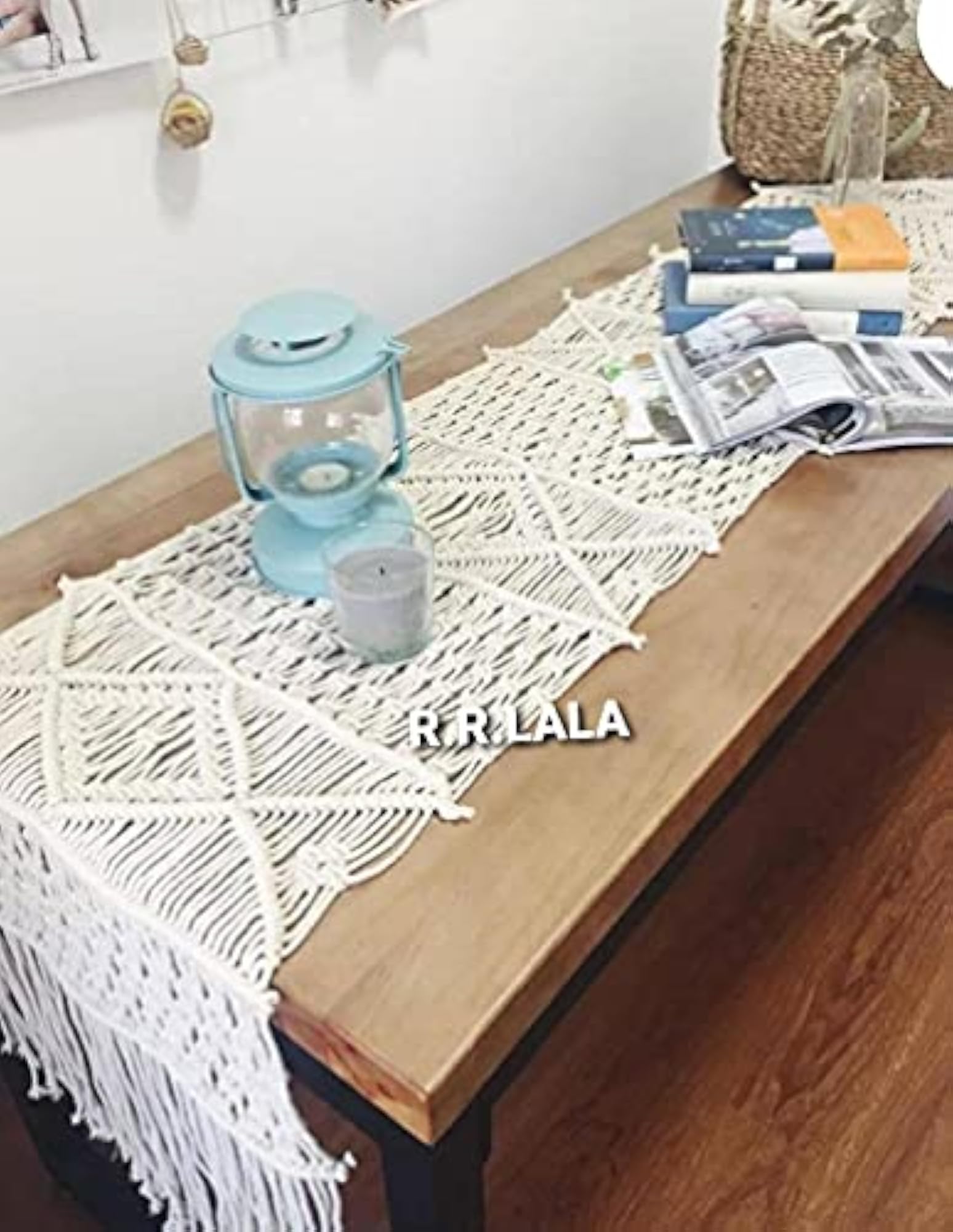 Boho Handwoven Knotted Macrame Table Runner